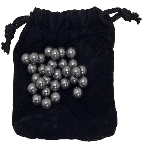 Haller replacement balls for slingshots 30 pieces in a velvet bag